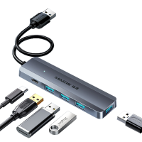 SAMZHE USB3.1 Splitter High speed Gen2 4 Poorten Uitbreiding Dock Hub USB Hub 0.25M Lengte voor PC Laptop