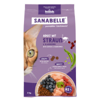 Sanabelle Adult met struisvogel en bosbessen kattenvoer 2 x 8 kg
