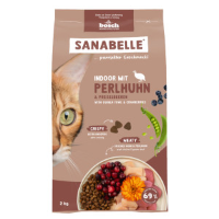 Sanabelle Indoor met parelhoen en cranberries kattenvoer 8 kg
