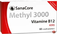 SanaCore Methyl 3000 Vitamine B12 Kers Smelttabletten