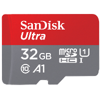 SanDisk microSD 32GB Ultra 100MB SDHC SDK + Adap