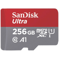 SanDisk microSDXC Ultra 256GB (A1/UHS I/Cl.10/150MB/s) + Adapter Mobile microSDXC kaart 256 GB A1 Application Performance Class, UHS Class 1