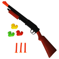 Cowboy geweer   pistool met zachte peilen en eendjes   56 cm   speelgoed