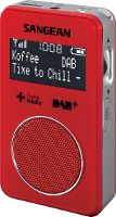 Sangean Dpr 34. Draagbare Radio. Oplaadbaar. Dab+. Rood