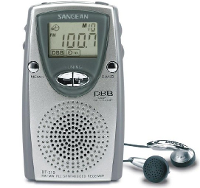 Sangean Dt 210. Pocket Radio Pll. Zilvergrijs