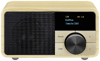 Sangean Genuine Mini DDR 7 Radio DAB+, VHF (FM) AUX, Bluetooth Hout
