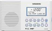 Sangean H 203D DAB+ Badradio DAB+, FM Zaklamp, Waterdicht Wit