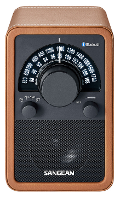Sangean Wr 15 Bt. Retro Radio. Bt. Leder. Bruin