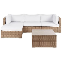 SANO II   Loungeset   Naturel/Wit   Rechtszijdig   Kunstrotan