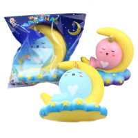Sanqi Elan 16cm Animal Squishy Unicorn Moon NarWhale Slow Rebound met verpakking geschenkverzameling
