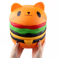 SanQi Elan Enorme Cat Burger Squishy 8.66 Humongous Jumbo 22CM Soft Langzaam Rijzen Met Verpakking Gift Giant