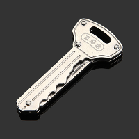 Sanrenmu GJ018X1 Portable Multi functional Stainless Steel Survival Folding Knife Key Shaped Keychain