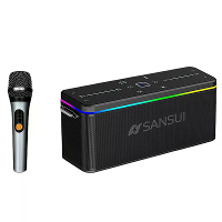 SANSUI G003 Bluetooth luidsprekers met Microfoon 98mm*2 58mm*2 Drivers DSP Chip RGB Verlichting TWS IPX6 Waterdicht Hand