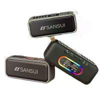 SAMSUI F36 Draagbare Bluetooth luidspreker Dubbele Diafragma's Diepe Bas RGB verlichting 3600mAh Handsfree bellen Onders