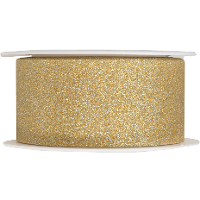 1X Hobby/decoratie gouden sierlinten met glitters 3 cm/30 mm x 5 meter