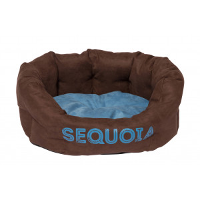 Santorini Sequoia hondenmand rond bruin/blauw 55 cm