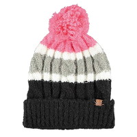 Sarlini Winter muts met pompon   kinderen   multi kleuren   grof gebreid   one size