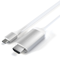 Satechi ST CHDMIS USB C displaykabel USB C / HDMI Aansluitkabel HDMI A stekker, USB C stekker 1.8 M Zilver 4K UHD