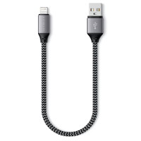 Satechi ST TAL10M USB kabel USB 2.0 USB A stekker, Apple Lightning stekker 0.25 M Grijs, Zwart