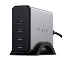 Satechi ST UC165GM EU USB oplader 165 W 4x USB C USB PD Antraciet Binnen