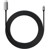 Satechi ST YH8KCM USB C displaykabel USB C / HDMI Aansluitkabel HDMI A stekker, USB C stekker 1.96 M Grijs, Zwart 8K UHD