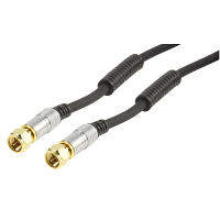 Satelliet coaxkabel met F pluggen, hoge kwaliteit [diverse lengtes]