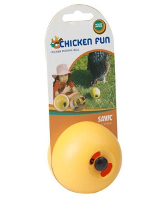 Plast voederbal chickenfun geel 7,5