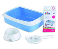 Savic Kitten Kattenbak Iriz Startset Blauw / Wit 42x31x12,5 Cm