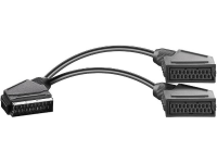 Scart Tv, Monitor Y Adapter [1x Scart Stekker   2x Scart Bus] 0.20 M Zwart Goobay