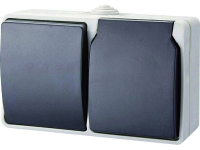 Schakel /stopcontact Combinatie Gao Standaard Grijs 9873
