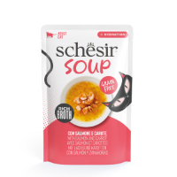 Schesir Cat Soup met zalm en wortel natvoer kat (zakjes) 4 dozen (48 x 40g)