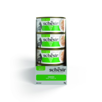 Schesir Complements kip (jelly) natvoer kat (blikjes) 4 trays (48 x 70 g)