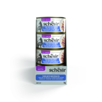 Schesir Complements tonijn met kleine ansjovissen (in bouillon) natvoer kat (blikjes) 4 trays (48 x 70 g)
