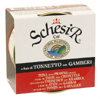 Schesir Kat Tonijn/garnaal Kattenvoer 85 Gr