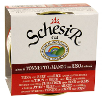 Schesir Kat Tonijn/rund/rijst Kattenvoer 85 Gr