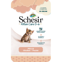 Schesir Kitten Care kip (creme) natvoer kat (zakjes) 1 doos (20 x 150 g)
