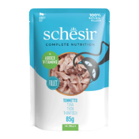 Schesir tonijn (jelly) natvoer kat (zakjes) 1 doos (12 x 85 g)