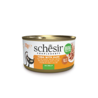 Schesir tonijn met aloë (jelly) natvoer kat (blikjes) 2 trays (24 x 70 g)