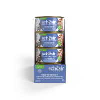 Schesir tonijn met kleine ansjovissen (jelly) natvoer kat (blikjes) 4 trays (48 x 85 g)