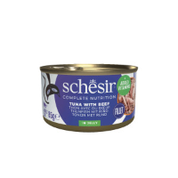 Schesir tonijn met rund (jelly) natvoer kat (blikjes) 2 trays (24 x 85 g)