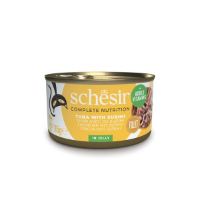 Schesir tonijn met surimi (jelly) natvoer kat (blikjes) 4 trays (48 x 85 g)