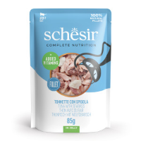 Schesir tonijn met zeebaars (jelly) natvoer kat (zakjes) 4 dozen (48 x 85 g)
