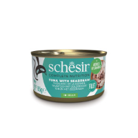 Schesir tonijn met zeebrasem (jelly) natvoer kat (blikjes) 2 trays (24 x 85 g)