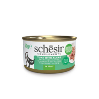 Schesir tonijn met zeewier (jelly) natvoer kat (blikjes) 2 trays (24 x 70 g)