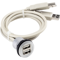 Schlegel RRJ_2USB RRJ_2USB USB inbouwbus 2.0 Type A dubbel Bus, inbouw 1 stuk(s)