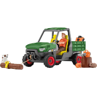Schleich Farm World   Bosbouwer met voertuig speelfiguur