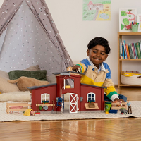 Schleich Farm World   Grote stal speelset