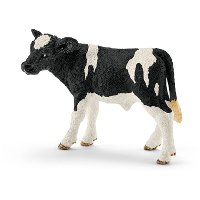 Schleich Farm World   Kalf zwartbont speelfiguur