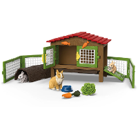 Schleich Farm World   Konijnenhok speelfiguur