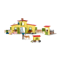 Schleich Farm World   Stal met kippenhok en ponistal speelset